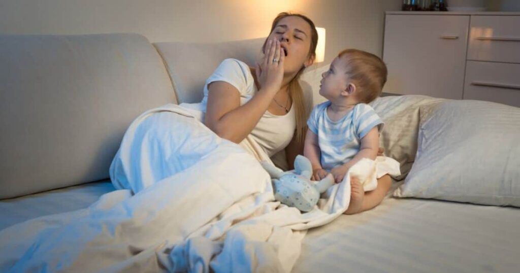 Some signs of teething affecting sleep include